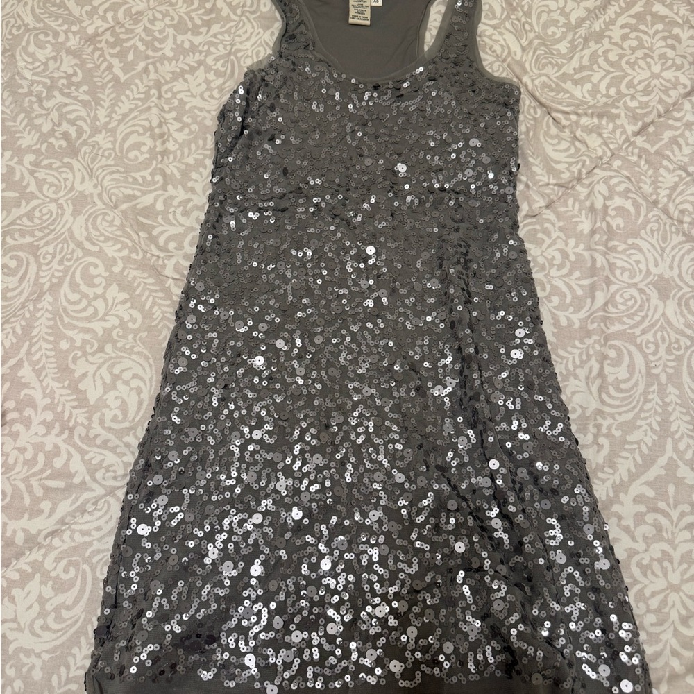 Max Studio Silver Sequin Mini Dress